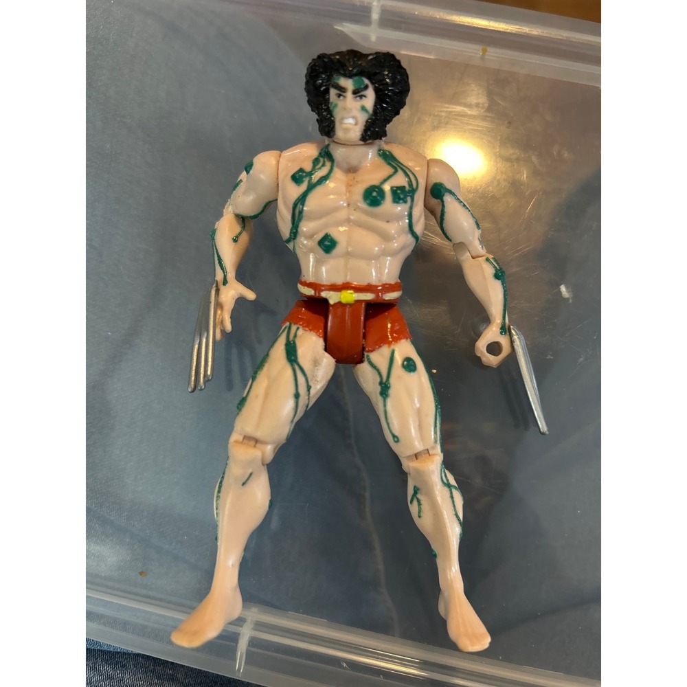 Vintage 1992 Toy Biz Marvel X-Men Wolverine Weapon X Action Figure Green Veins